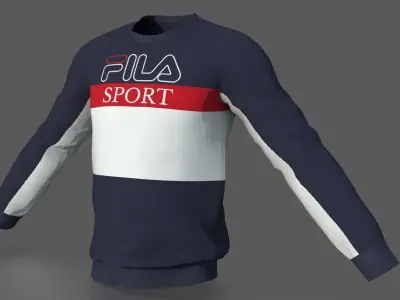 SWEATSHIRT fila sport Low-poly 3D model
