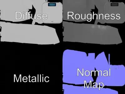 Sleek Digital Scale model pack Low-poly 3D model