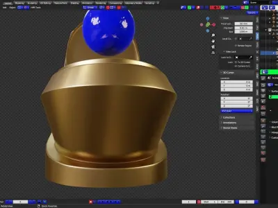 LUXURY TOILET The GOLDEN Toilet Free 3D model