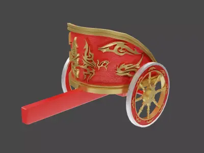 Roman Chariot  Free low-poly 3D model