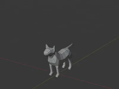 LowPoly Dogs pack Low-poly 3D model