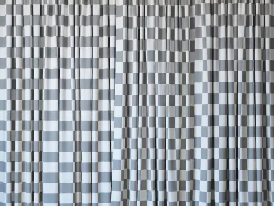 Curtains with tulle set 07  3D model