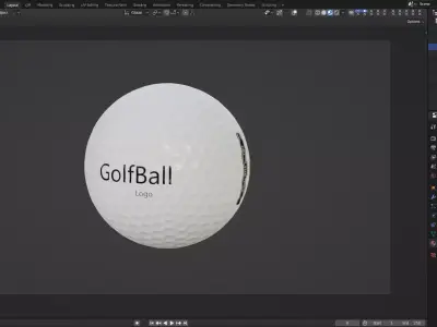 GolfBall 3D model