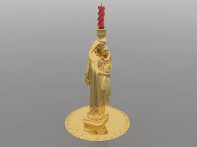 Candlestick Madonna 3D model