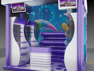 Booth Exhibition Stand a204 3D model