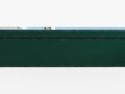 Box Green Metal Long Low-poly 3D model