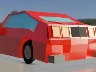 Low Poly Car Model CHEAP 3D model