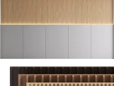 Decorative wall panel set 18 3D model