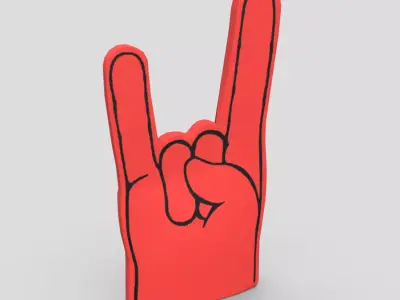 Foam Finger 3 Low-poly 3D model
