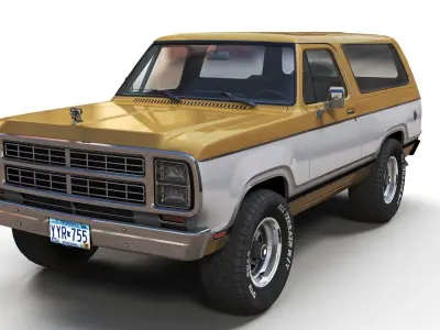 Dodge Ramcharger 1979  Low-poly 3D model