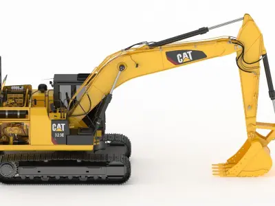 CAT 323 EL Medium Excavator 3D model