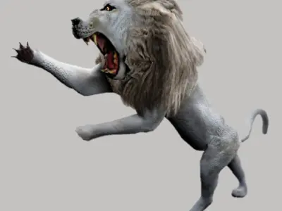 LION CAT LEOPAR BLACK WOLF  ANIMAL PACK 3D model