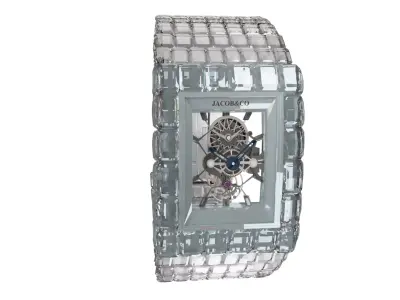 Jacob and co Billionaire watch Low-poly 3D model