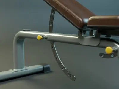 Incline Bench PBR Low-poly 3D model