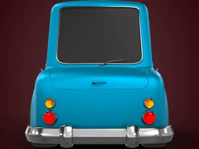 Cartoon Car  Low-poly 3D model by Abhiraj