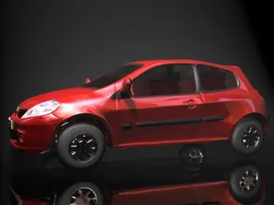 Renault Clio Low-poly 3D model