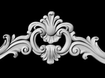 Central decor ornament for furniture 3D model 711