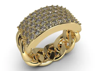  Jewelry Chain Ring  3D print model