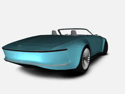 Mercedes-Maybach Vision 6 Cabriolet 2017 Gameready Low-poly 3D model