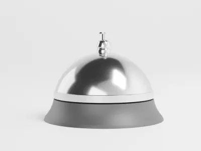 Service call bell realistic 3d model Low-poly 3D model