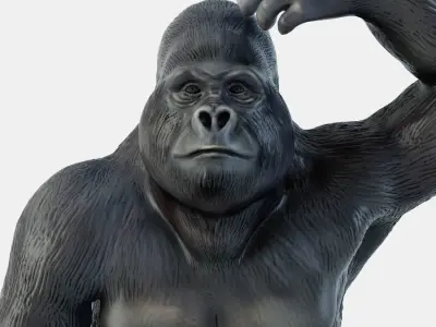 Figurine Gorilla 2 3D model
