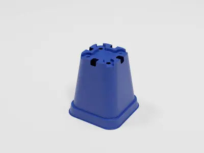 Flower pot model Low-poly 3D model