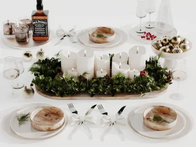 Tableware set 038 3D model