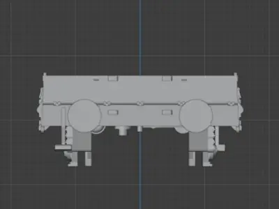 H0 1-87 scale Kls 442 freight car 3D print model