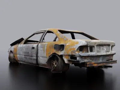 Burnt Car 3D model
