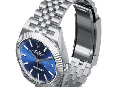 Rolex Datejust 41 blue 3D model