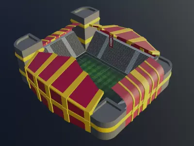 Football Stadium - Galatasaray Low-poly 3D model
