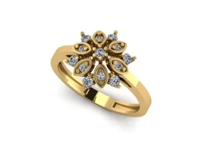 daimond ring 3D print model 9