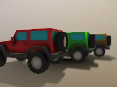 Jeep Car Low-poly 3D model purchase