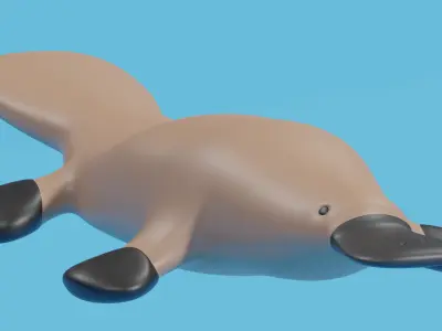 Cartoon Platypus 3D model