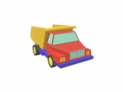Cartoon Truck 3d model Low-poly 3D model