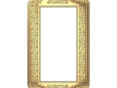 carved frame 3D model