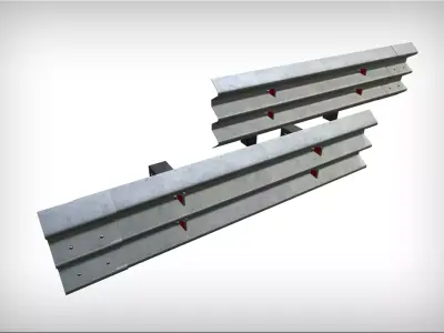 Barrier fence Low-poly 3D model