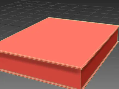 Book with cover and leather Low-poly 3D model