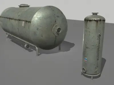 Industrial Tank 3 Low-poly 3D model