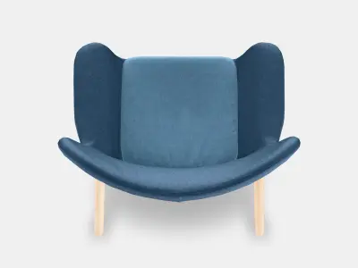 VEDBO High-back armchair 1 Low-poly 3D model