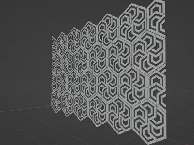 Wall wood seamless set2 v05 3D model