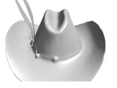 Decorated Country Hat 3D model