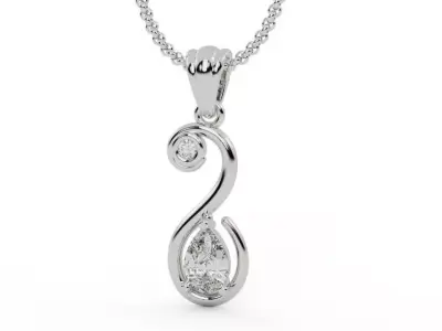 pendant necklace 3D print model 17