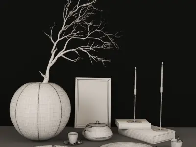 decorative set 01 3D model