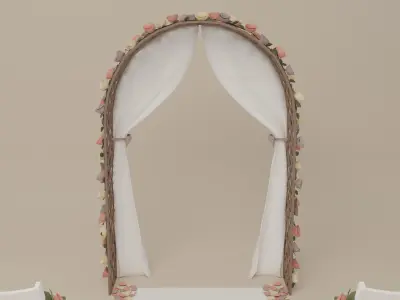 Outdoor Wedding Low-poly 3D model