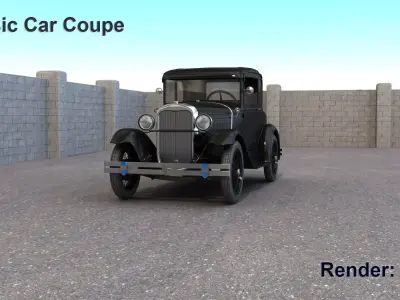 Classic Car Coupe 3D model