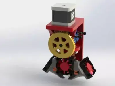 CST  EXTRUDER WITH BEVEL GEAR 3D print model