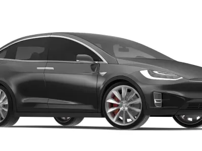 2017 Tesla X Multi Colors 3D model