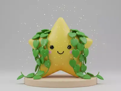 Kawaii Cloud Planter - Succulent Set - Cute  - Interior Decor 3D model