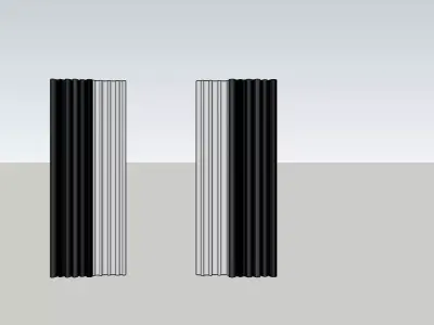 Simple curtain Free 3D model
